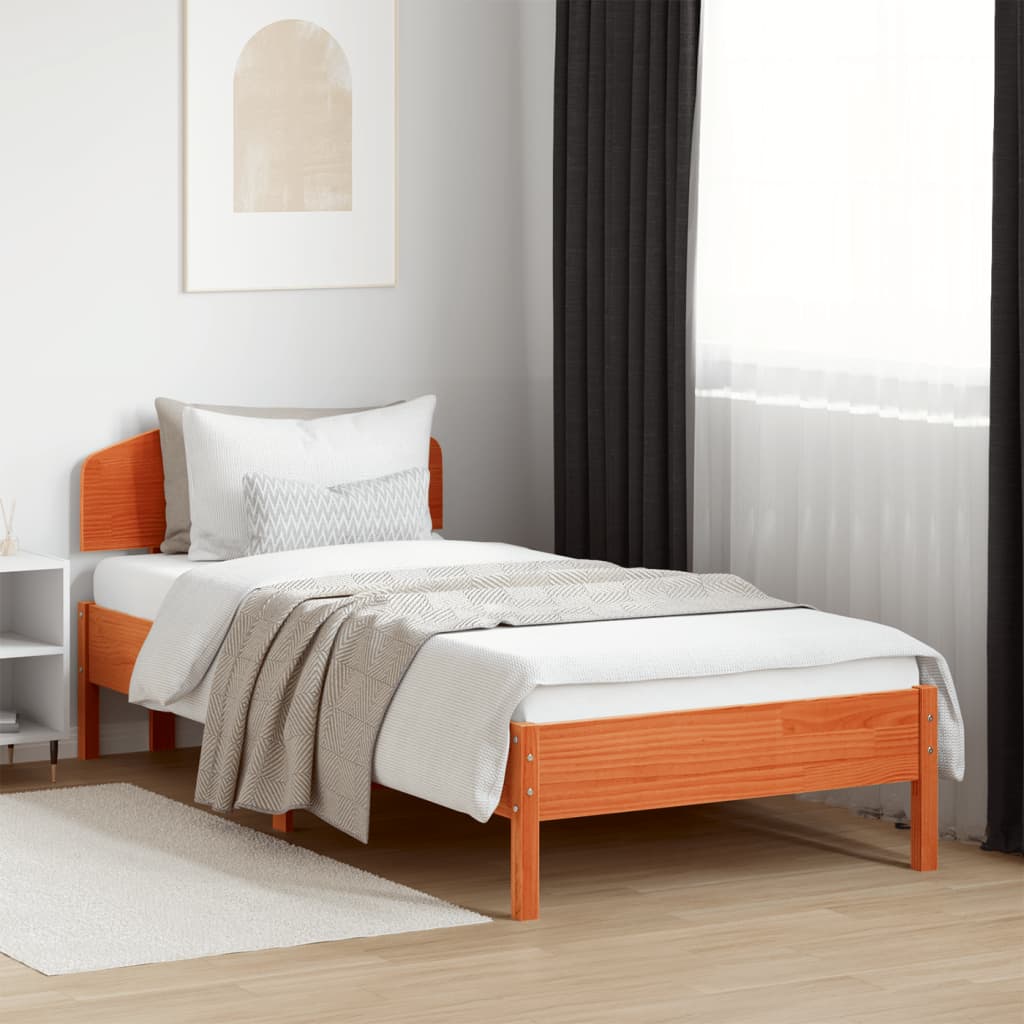 vidaXL Bedframe zonder matras massief grenenhout wit 200x200 cm