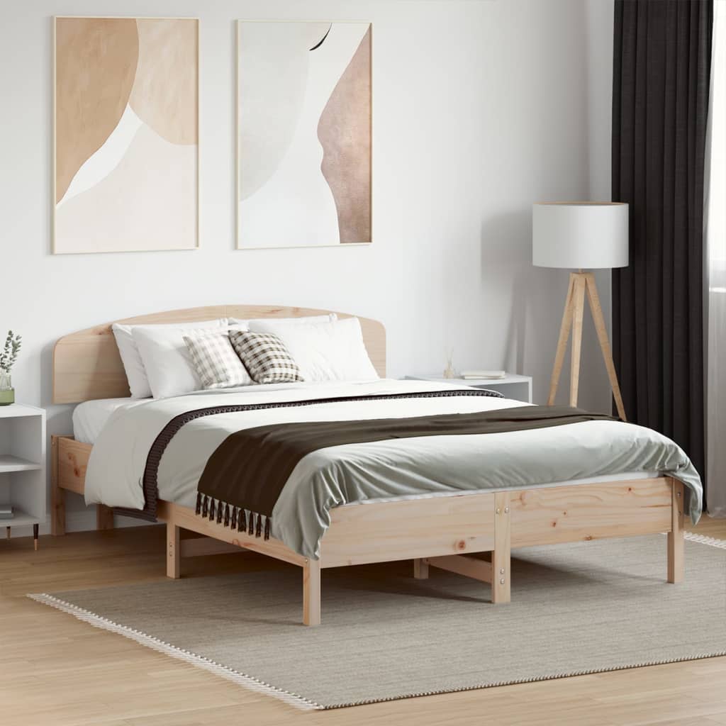 vidaXL Bedframe zonder matras massief grenenhout wit 200x200 cm