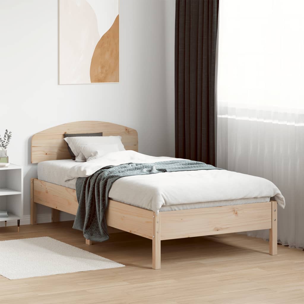vidaXL Bedframe zonder matras massief grenenhout wit 200x200 cm
