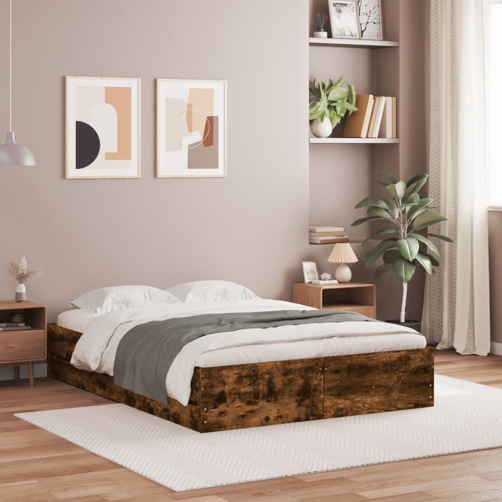 vidaXL Bedframe met lades bewerkt hout wit 200x200 cm