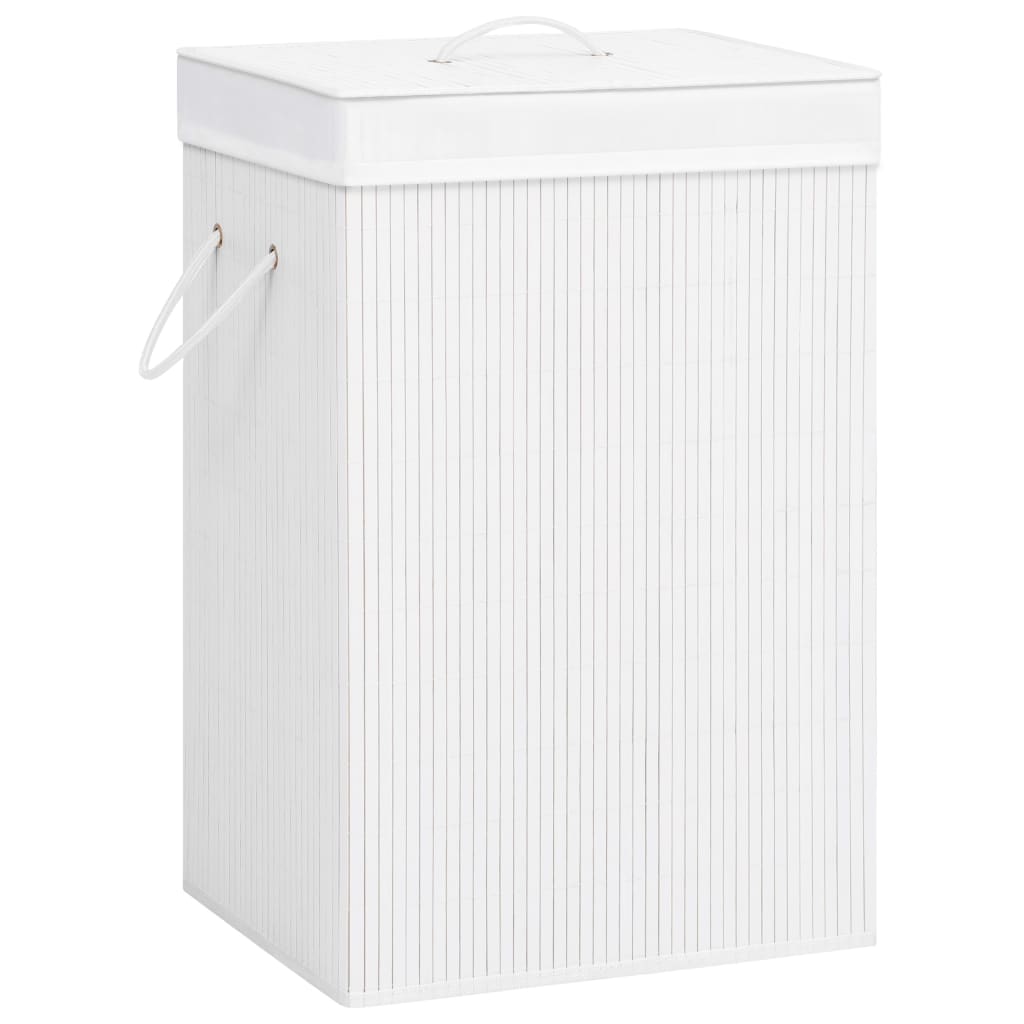 vidaXL Wasmand avec 2 sacs 72 L bambou