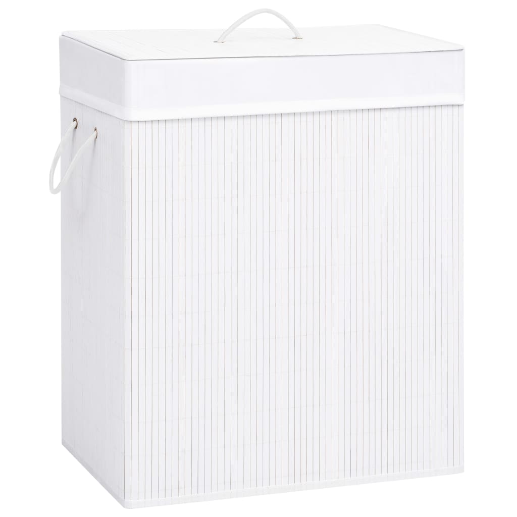 vidaXL Wasmand avec 2 sacs 72 L bambou