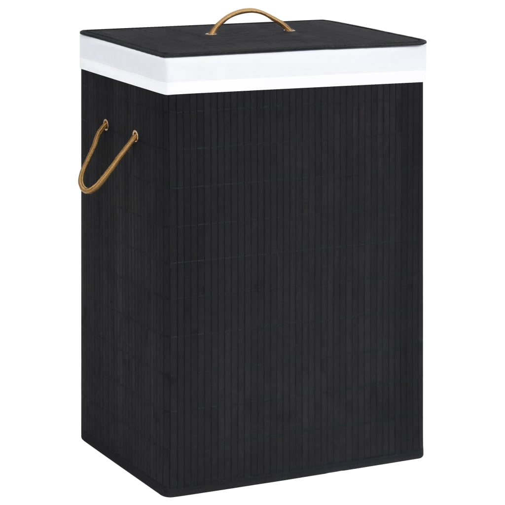 vidaXL Wasmand avec 2 sacs 72 L bambou
