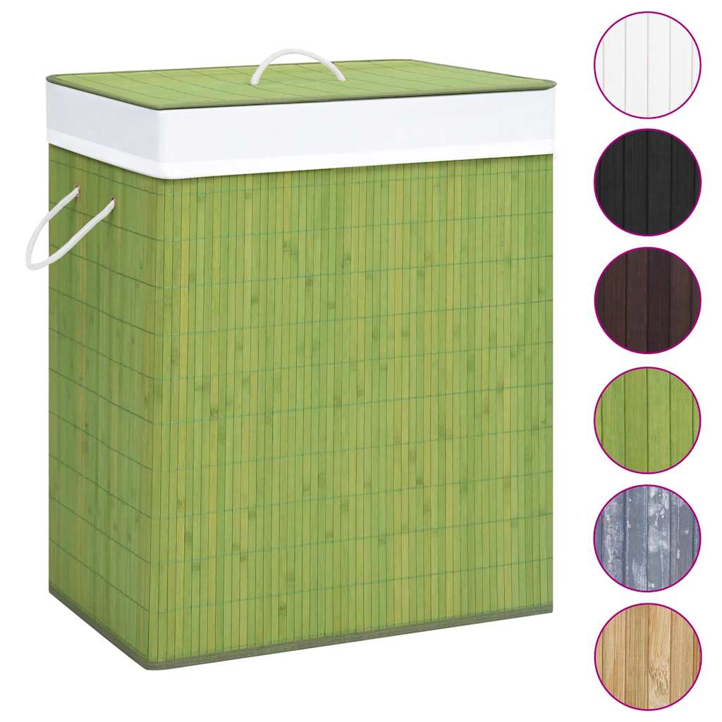 vidaXL Rectangular Laundry Basket Bamboo Natural