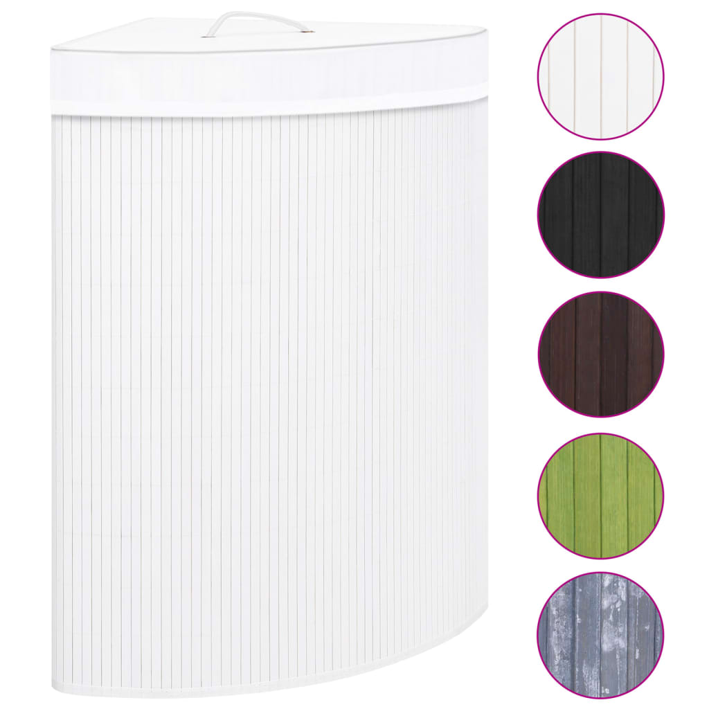 vidaXL Hoekwasmand 60 L bamboe
