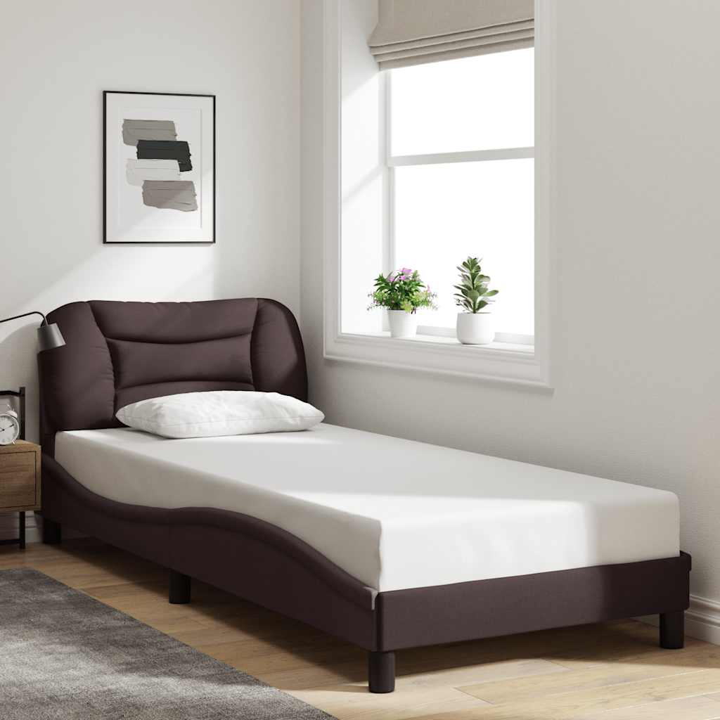 vidaXL Bedframe zonder matras "Hvar" 80x200 cm stof lichtgrijs