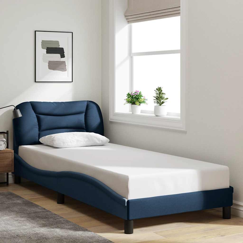 vidaXL Bedframe zonder matras "Hvar" 80x200 cm stof lichtgrijs
