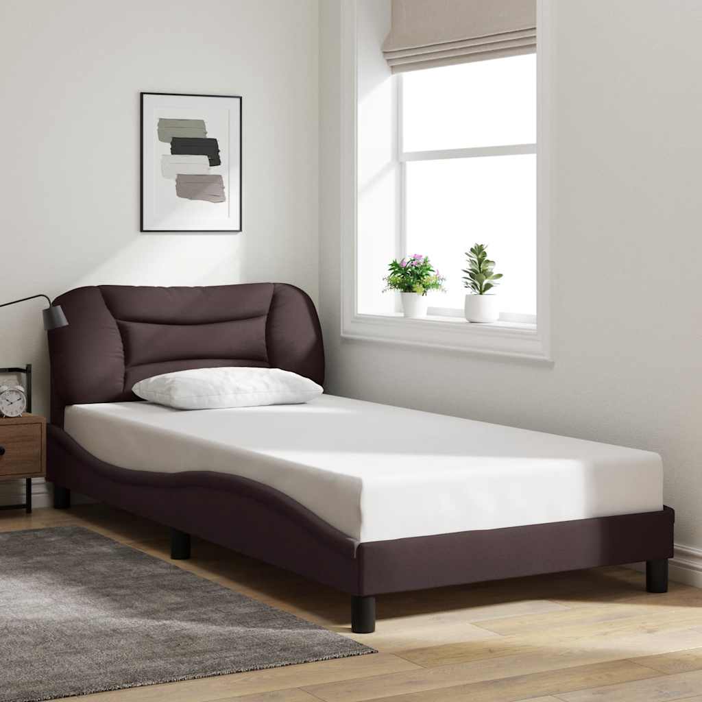 vidaXL Bedframe zonder matras "Hvar" 80x200 cm stof lichtgrijs