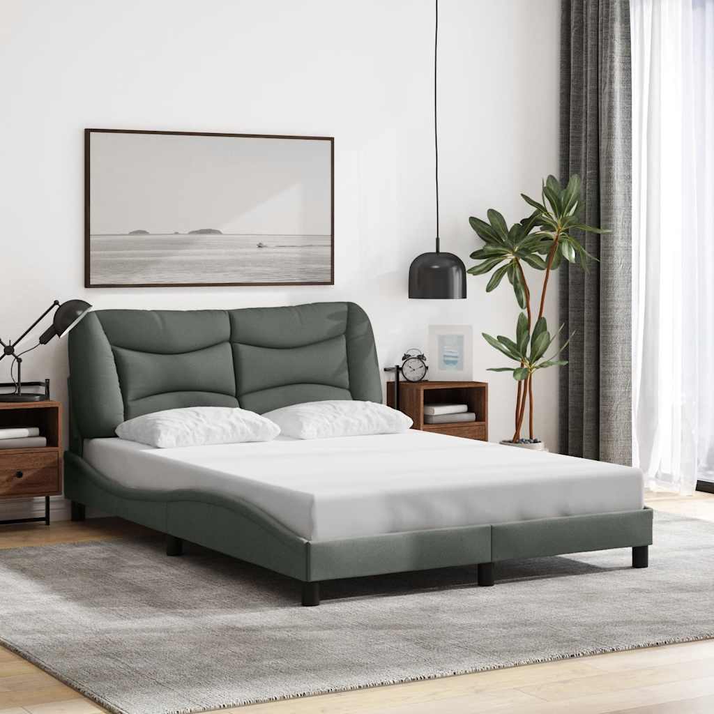 vidaXL Bedframe zonder matras "Hvar" 80x200 cm stof lichtgrijs