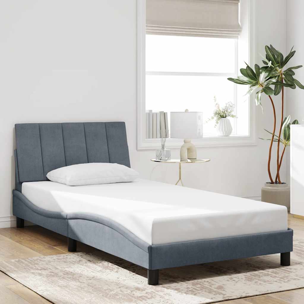 vidaXL Cadre de lit pour matelas "Hanko" 80x200 cm gris clair