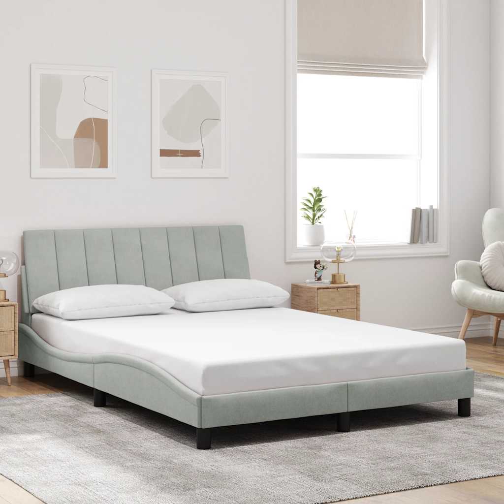 vidaXL Cadre de lit pour matelas "Hanko" 80x200 cm gris clair