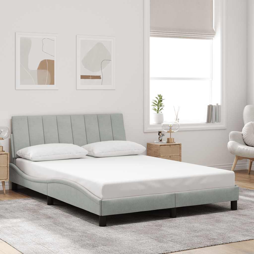 vidaXL Cadre de lit pour matelas "Hanko" 80x200 cm gris clair
