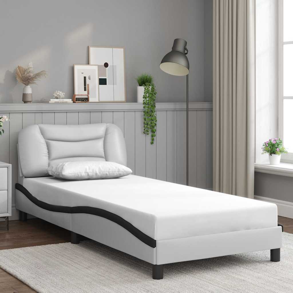 vidaXL Cadre de lit avec matelas "Hvar" noir d'art 80x200 cm