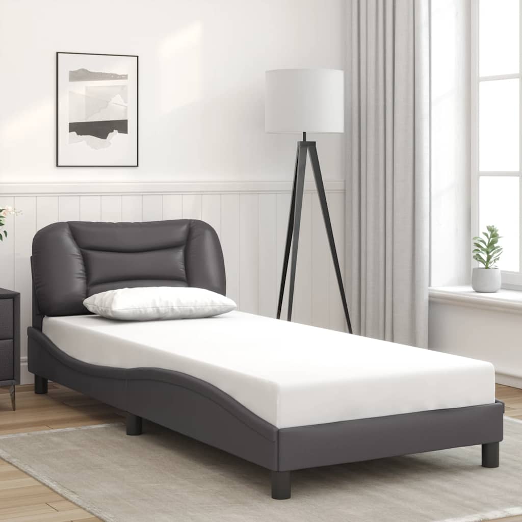 vidaXL Cadre de lit avec matelas "Hvar" noir d'art 80x200 cm