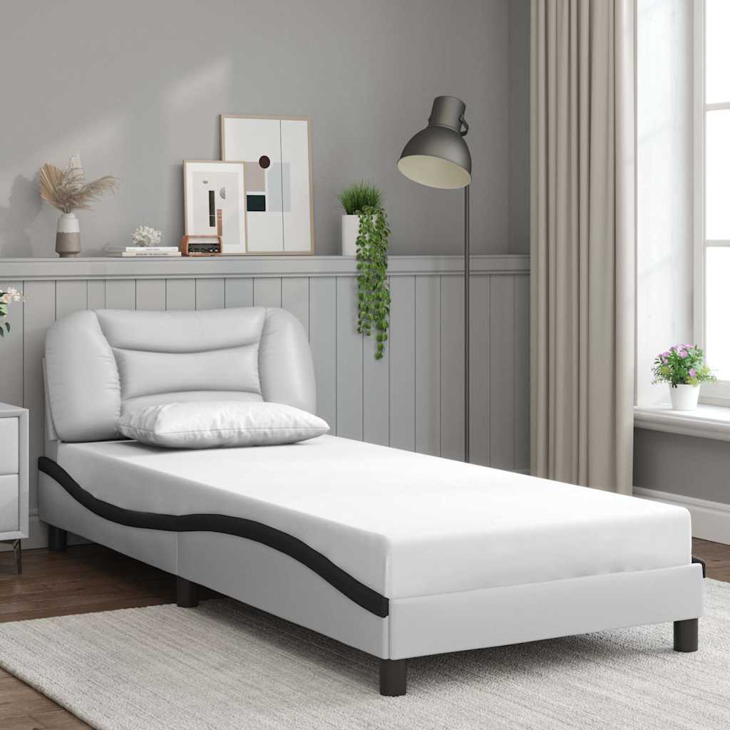 vidaXL Cadre de lit avec matelas "Hvar" noir d'art 80x200 cm