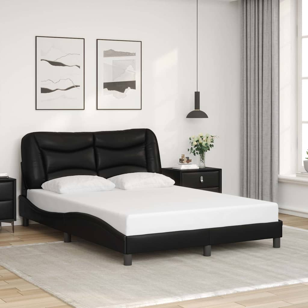 vidaXL Cadre de lit avec matelas "Hvar" noir d'art 80x200 cm