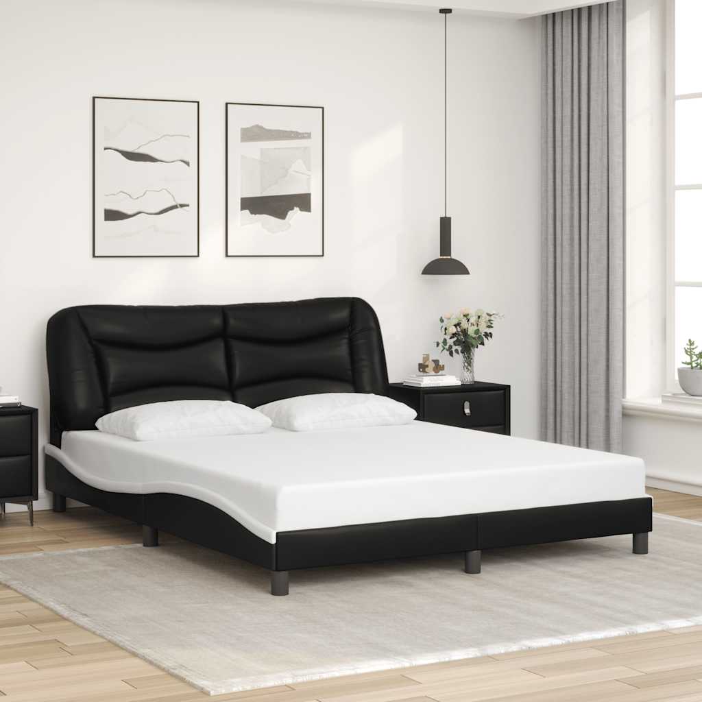 vidaXL Cadre de lit avec matelas "Hvar" noir d'art 80x200 cm