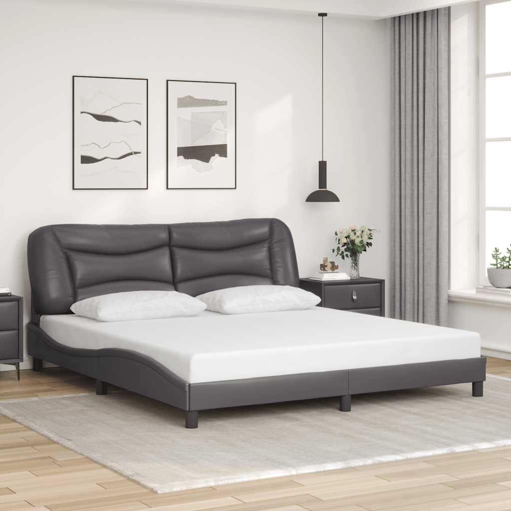 vidaXL Cadre de lit avec matelas "Hvar" noir d'art 80x200 cm
