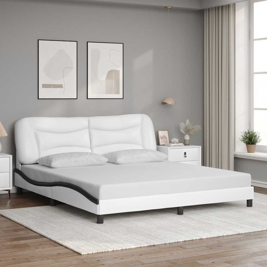 vidaXL Cadre de lit avec matelas "Hvar" noir d'art 80x200 cm