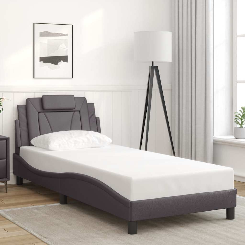 vidaXL Bed Frame "Viana" without Mattress Faux Leather Black 80x200 cm