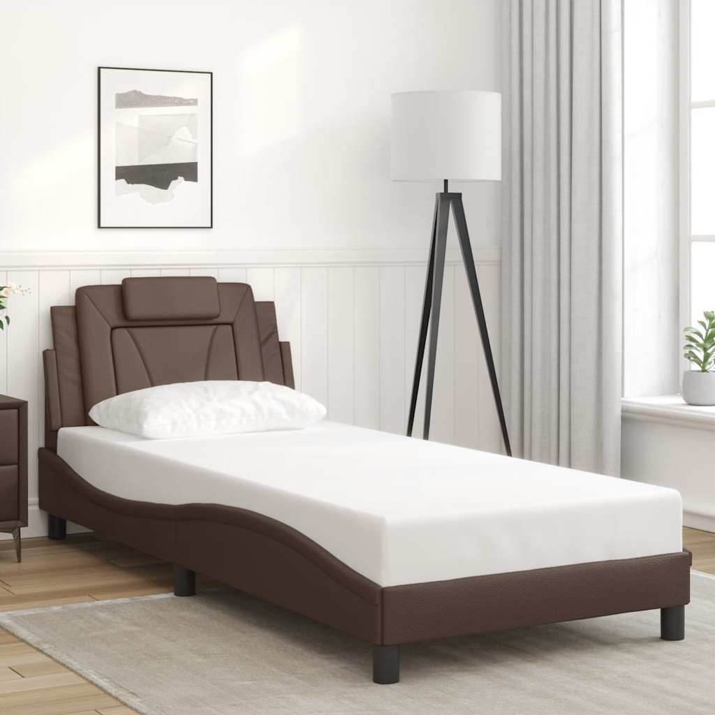 vidaXL Bed Frame "Viana" without Mattress Faux Leather Black 80x200 cm