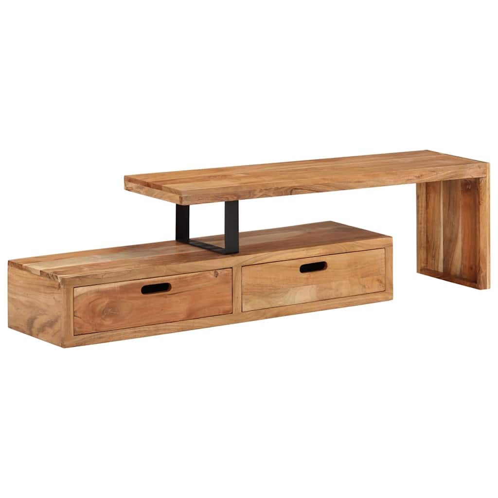 vidaXL Tv-meubel (118-200) x 30 x 40 cm massief hout gerecycled