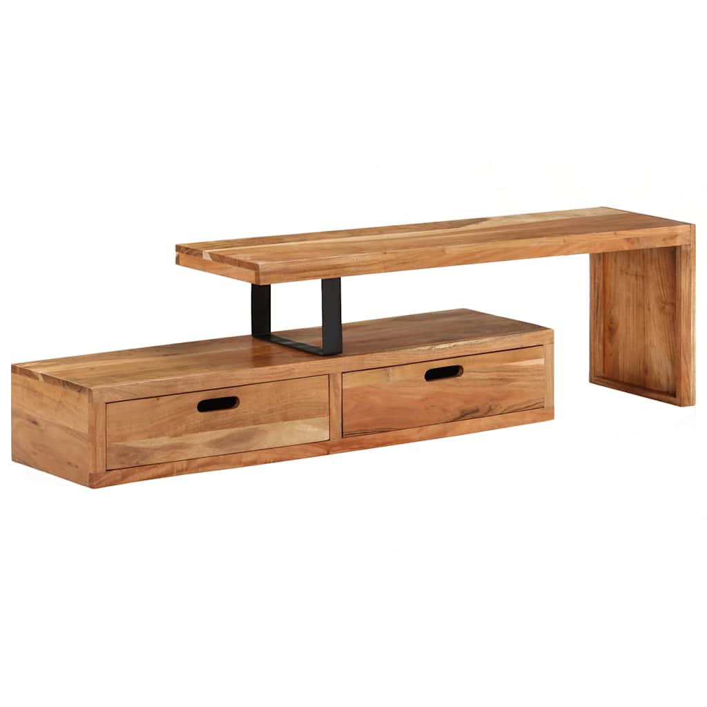 vidaXL Tv-meubel (118-200) x 30 x 40 cm massief hout gerecycled