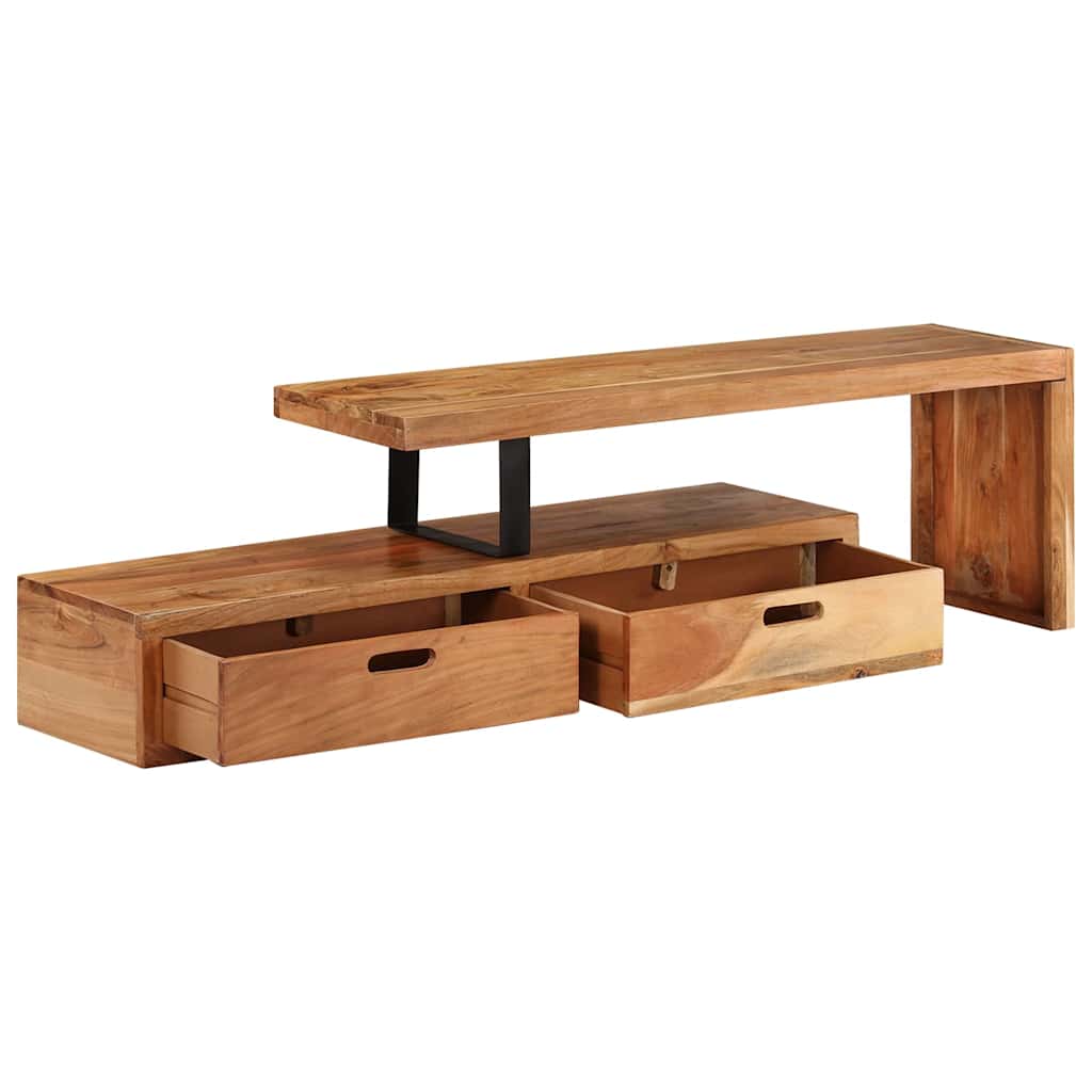 vidaXL Tv-meubel (118-200) x 30 x 40 cm massief hout gerecycled