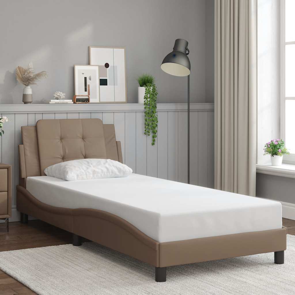 vidaXL Bedframe zonder matras "Zadar" kunstleer zwart 80x200 cm
