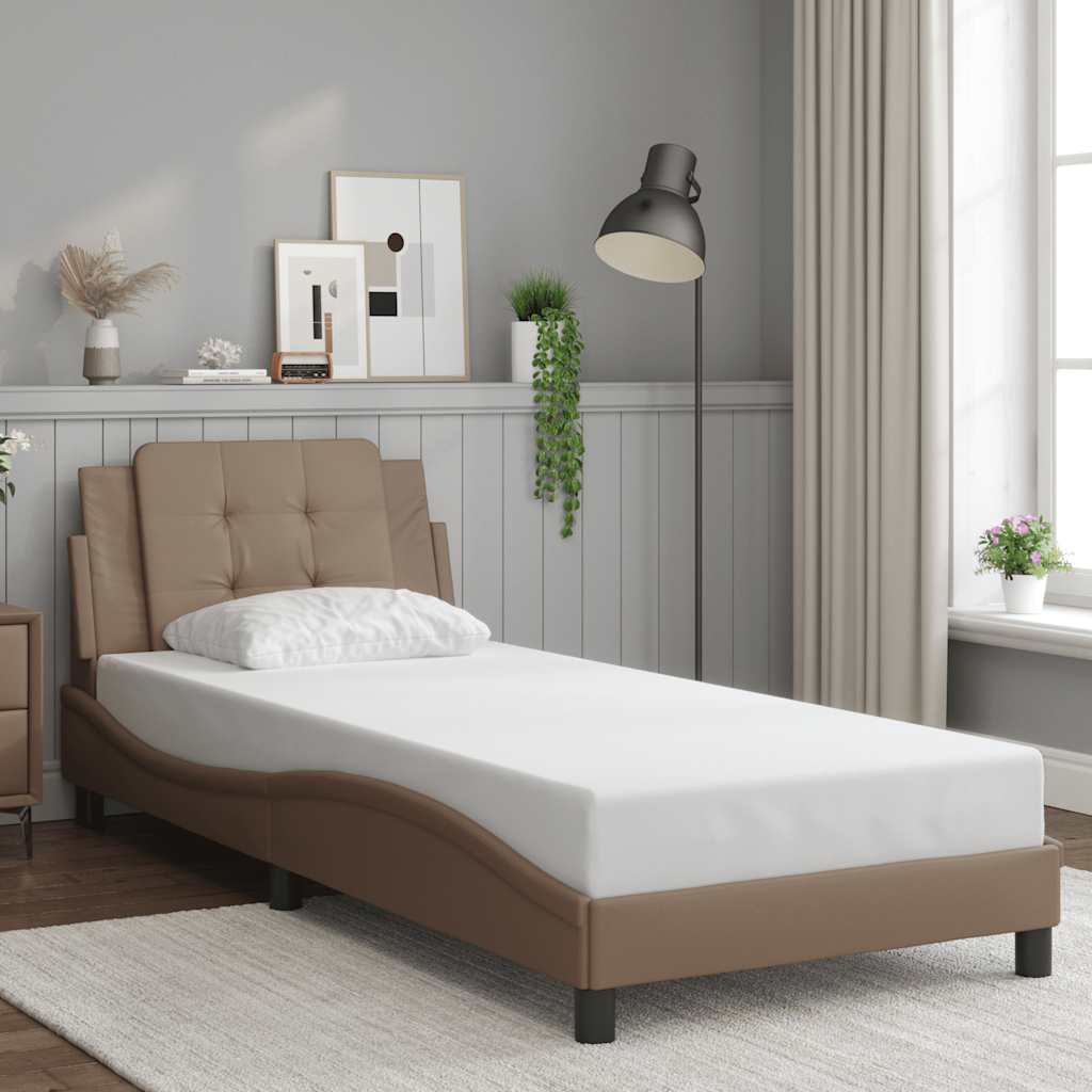 vidaXL Bedframe zonder matras "Zadar" kunstleer zwart 80x200 cm
