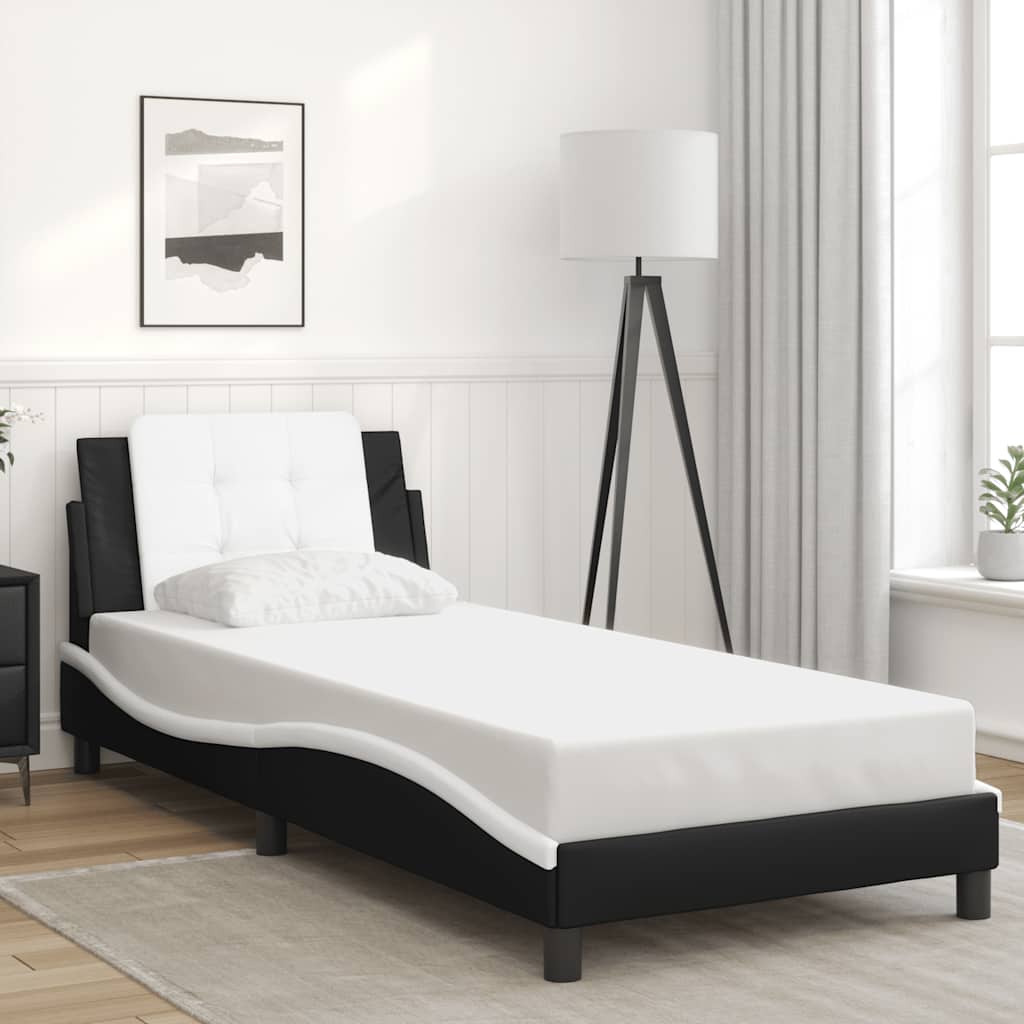 vidaXL Bedframe zonder matras "Zadar" kunstleer zwart 80x200 cm
