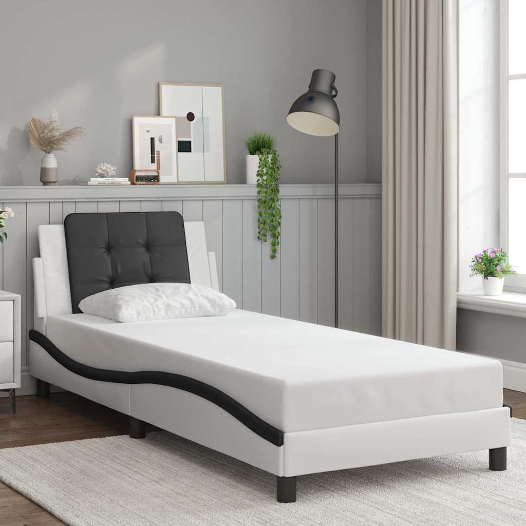 vidaXL Bedframe zonder matras "Zadar" kunstleer zwart 80x200 cm