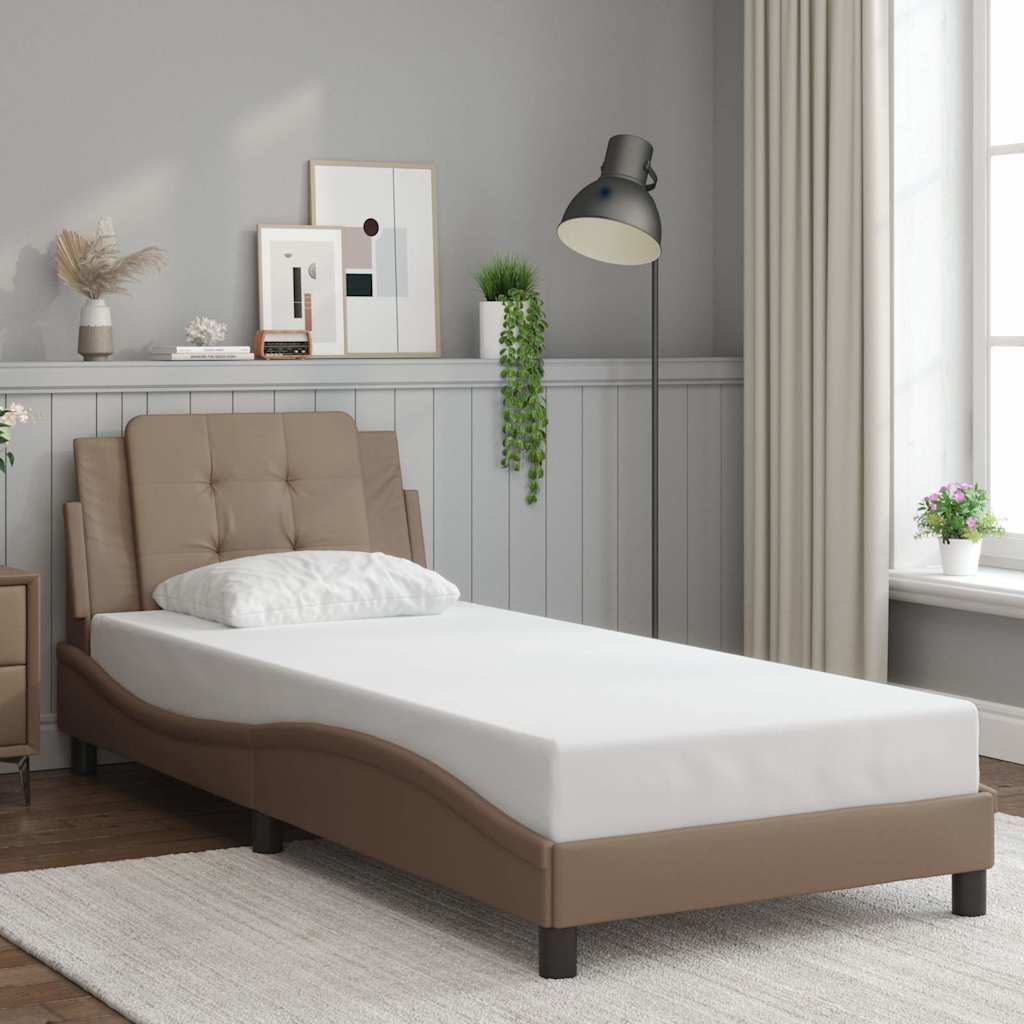 vidaXL Bedframe zonder matras "Zadar" kunstleer zwart 80x200 cm