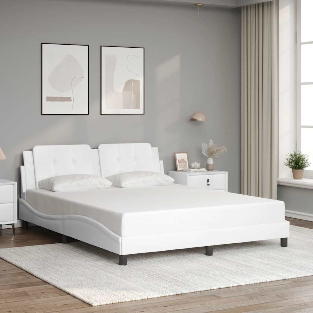 vidaXL Bedframe zonder matras "Zadar" kunstleer zwart 80x200 cm