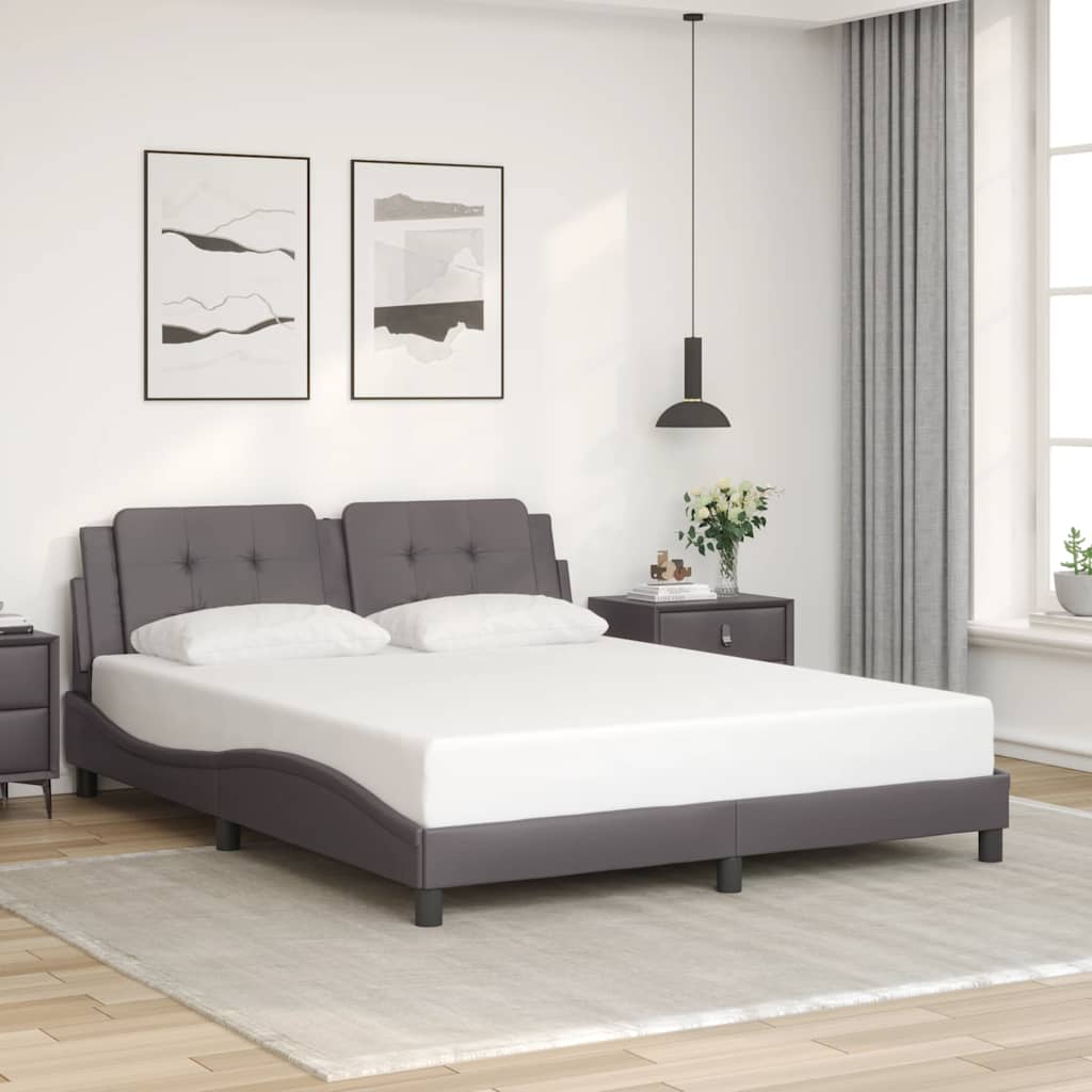 vidaXL Bedframe zonder matras "Zadar" kunstleer zwart 80x200 cm