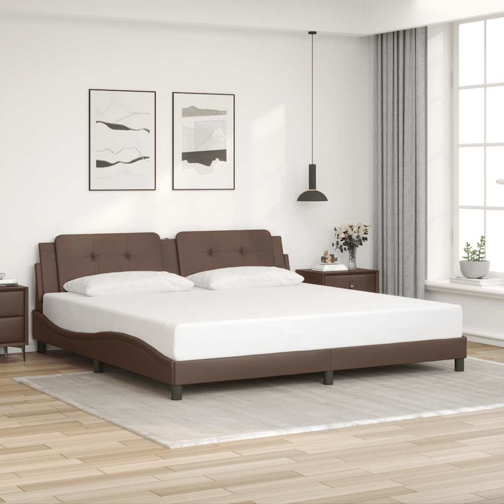 vidaXL Bedframe zonder matras "Zadar" kunstleer zwart 80x200 cm