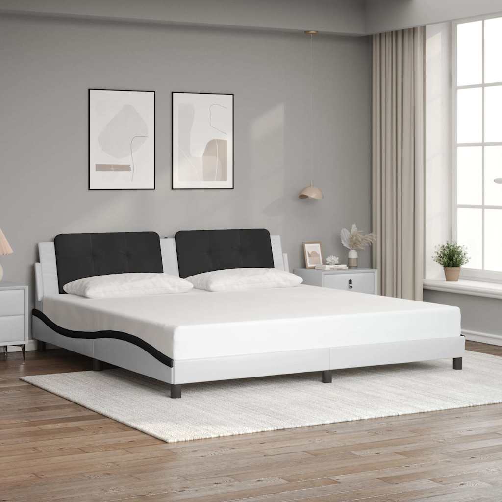 vidaXL Bedframe zonder matras "Zadar" kunstleer zwart 80x200 cm