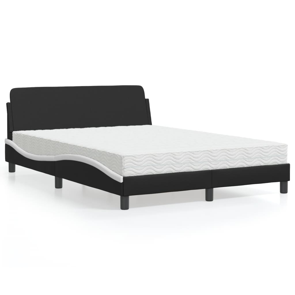 vidaXL Bed met matras "Dover" kunstleer zwart 80x200 cm