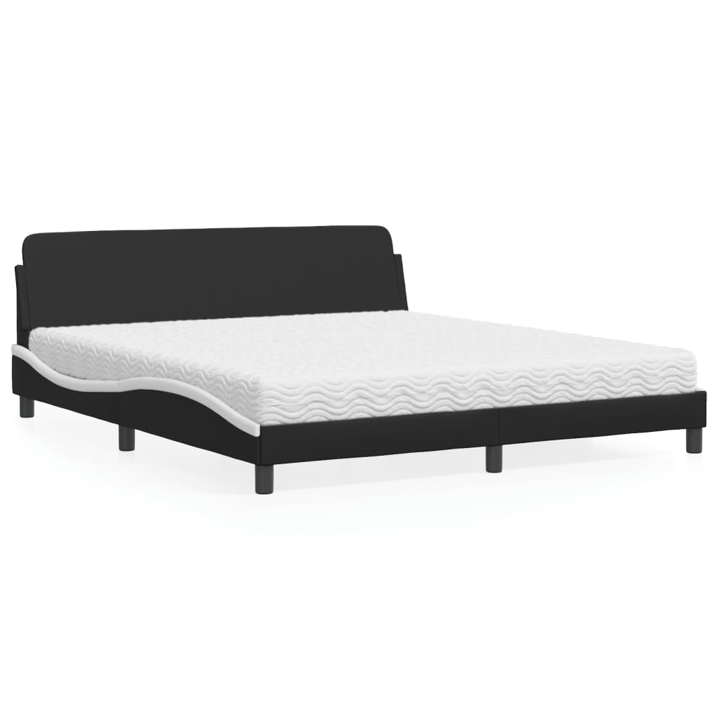 vidaXL Bed met matras "Dover" kunstleer zwart 80x200 cm