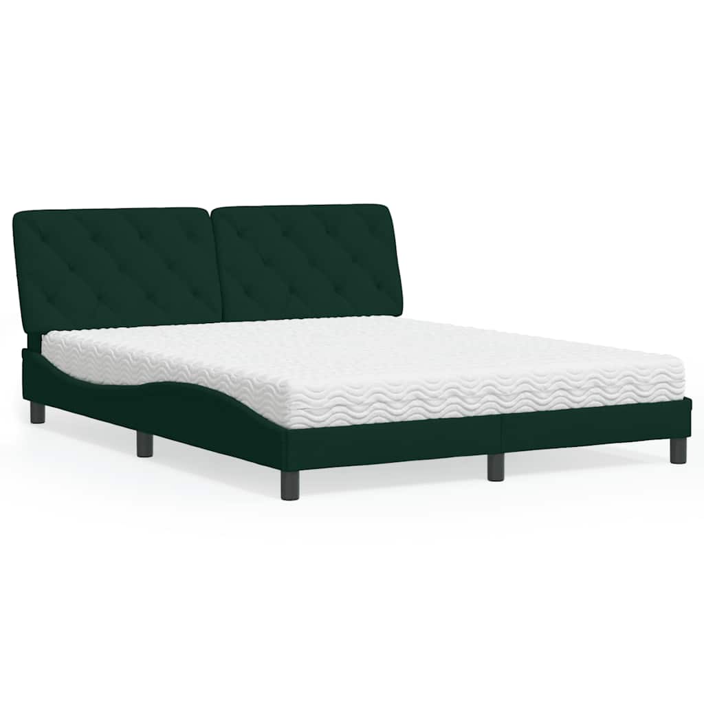 vidaXL Bed met matras fluweel lichtgrijs 80x200 cm