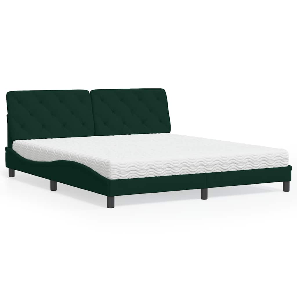 vidaXL Bed met matras fluweel lichtgrijs 80x200 cm
