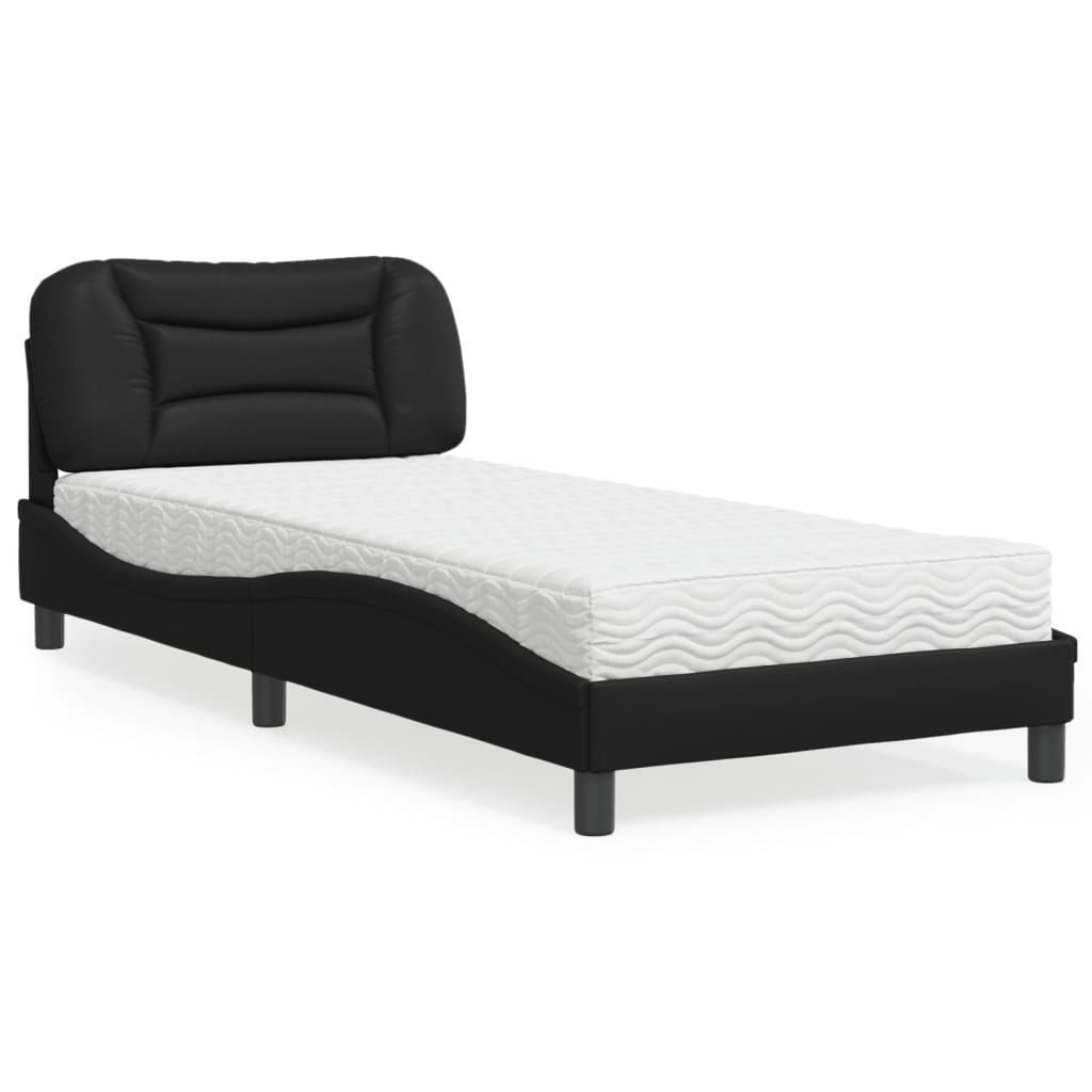 vidaXL Lit avec matelas "Hvar" art noir 80x200 cm