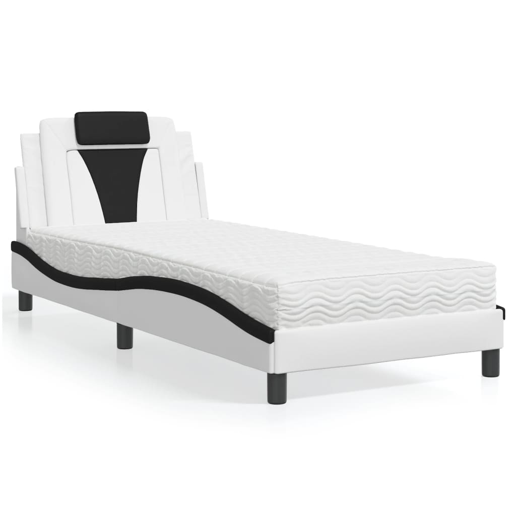 vidaXL Bed "Viana" met matras kunstleer zwart 80x200 cm