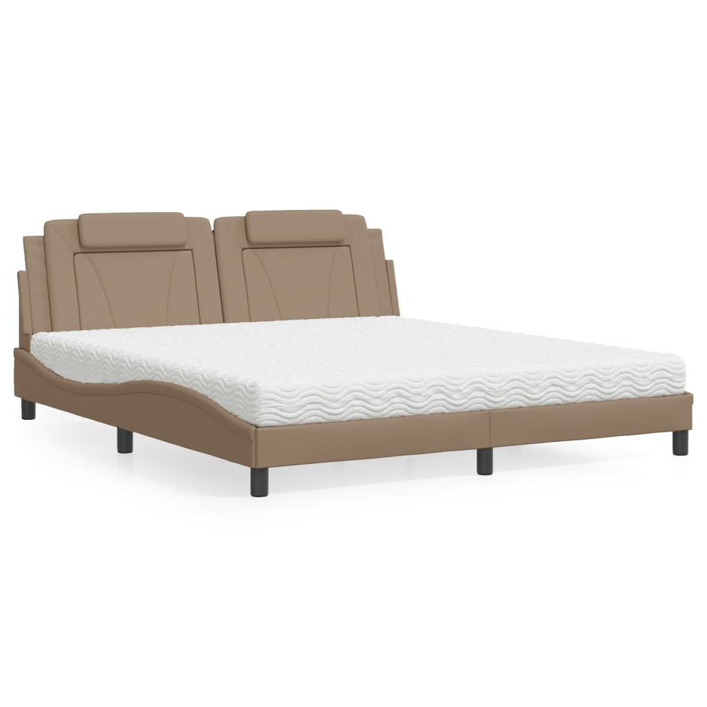 vidaXL Bed "Viana" met matras kunstleer zwart 80x200 cm