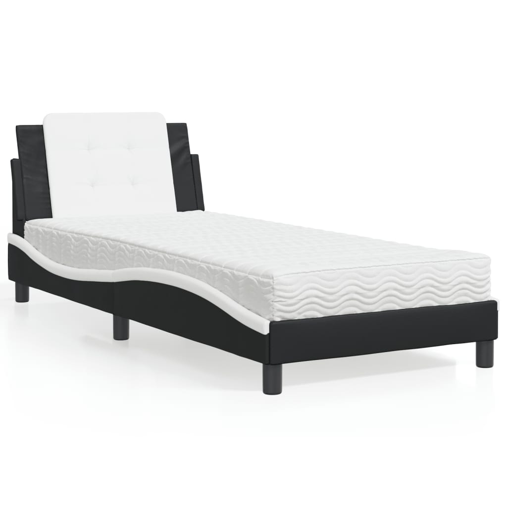 vidaXL Bedframe zonder matras "Zadar" kunstleer zwart 80x200 cm