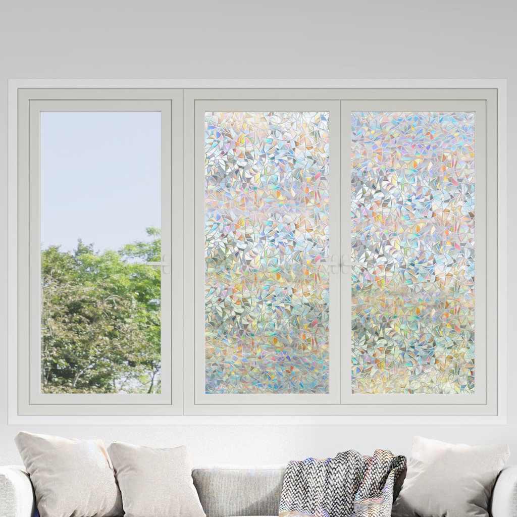 vidaXL Tapis de regenboogpatroon Raamfolie 45x1000 cm PVC