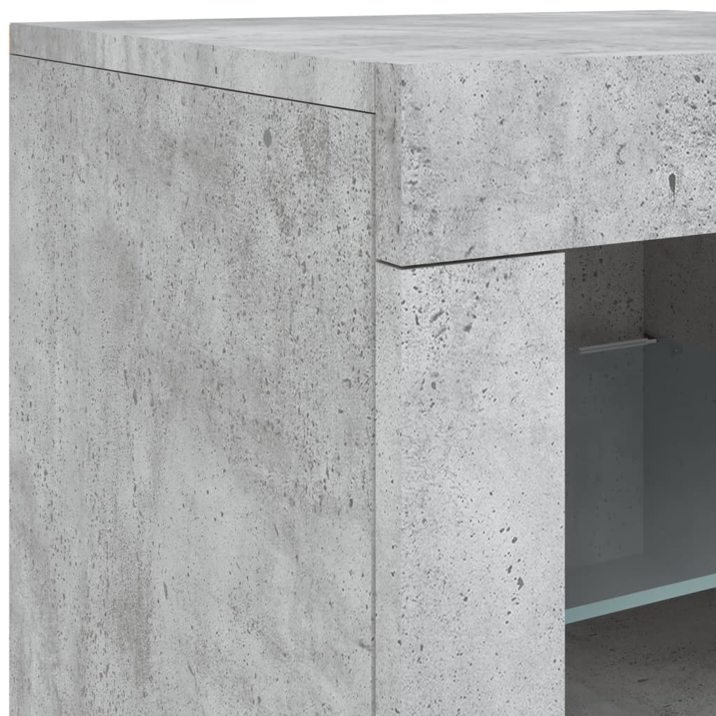 vidaXL Dressoir met LED-verlichting 164x37x67 cm wit