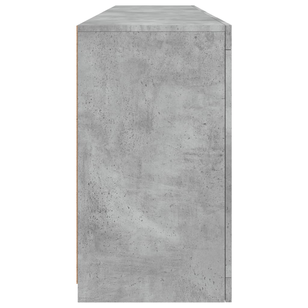 vidaXL Dressoir met LED-verlichting 164x37x67 cm wit