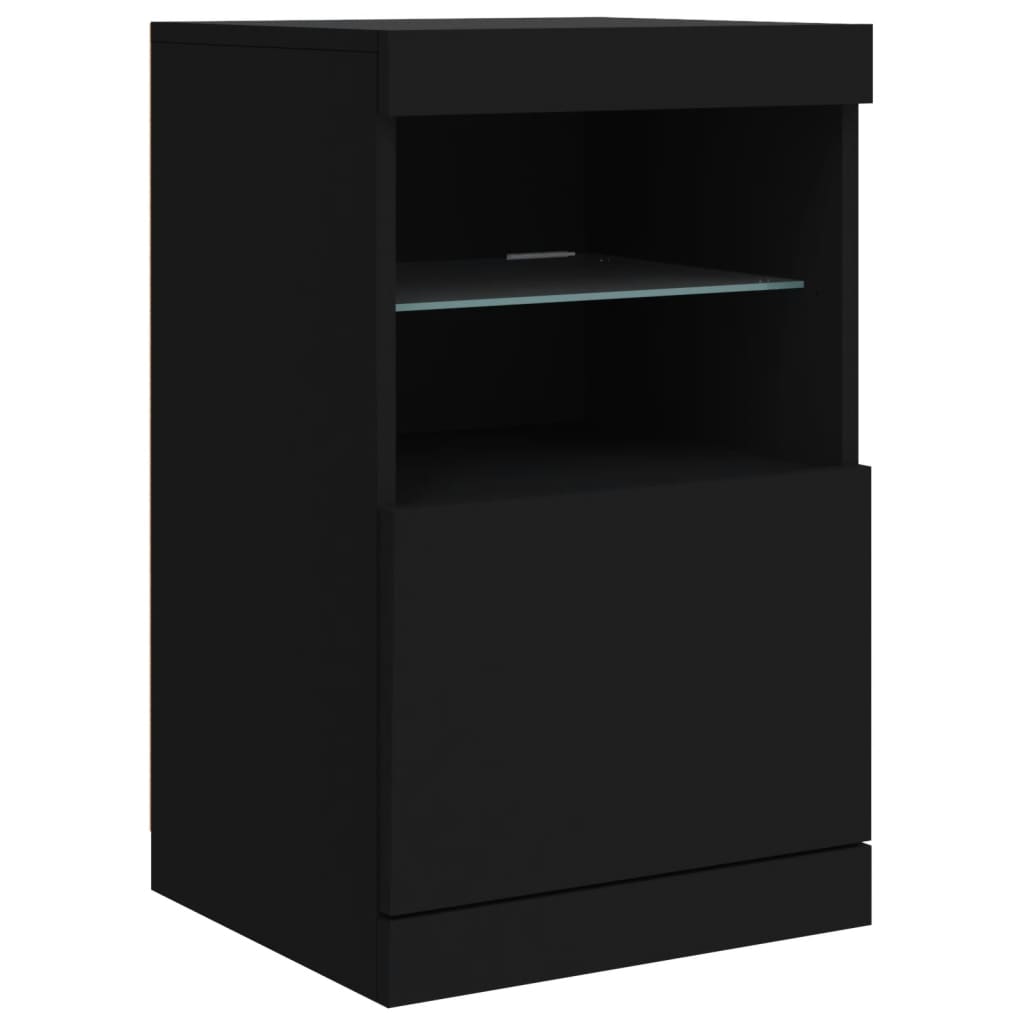 vidaXL Dressoir met LED-verlichting 123x37x67 cm wit