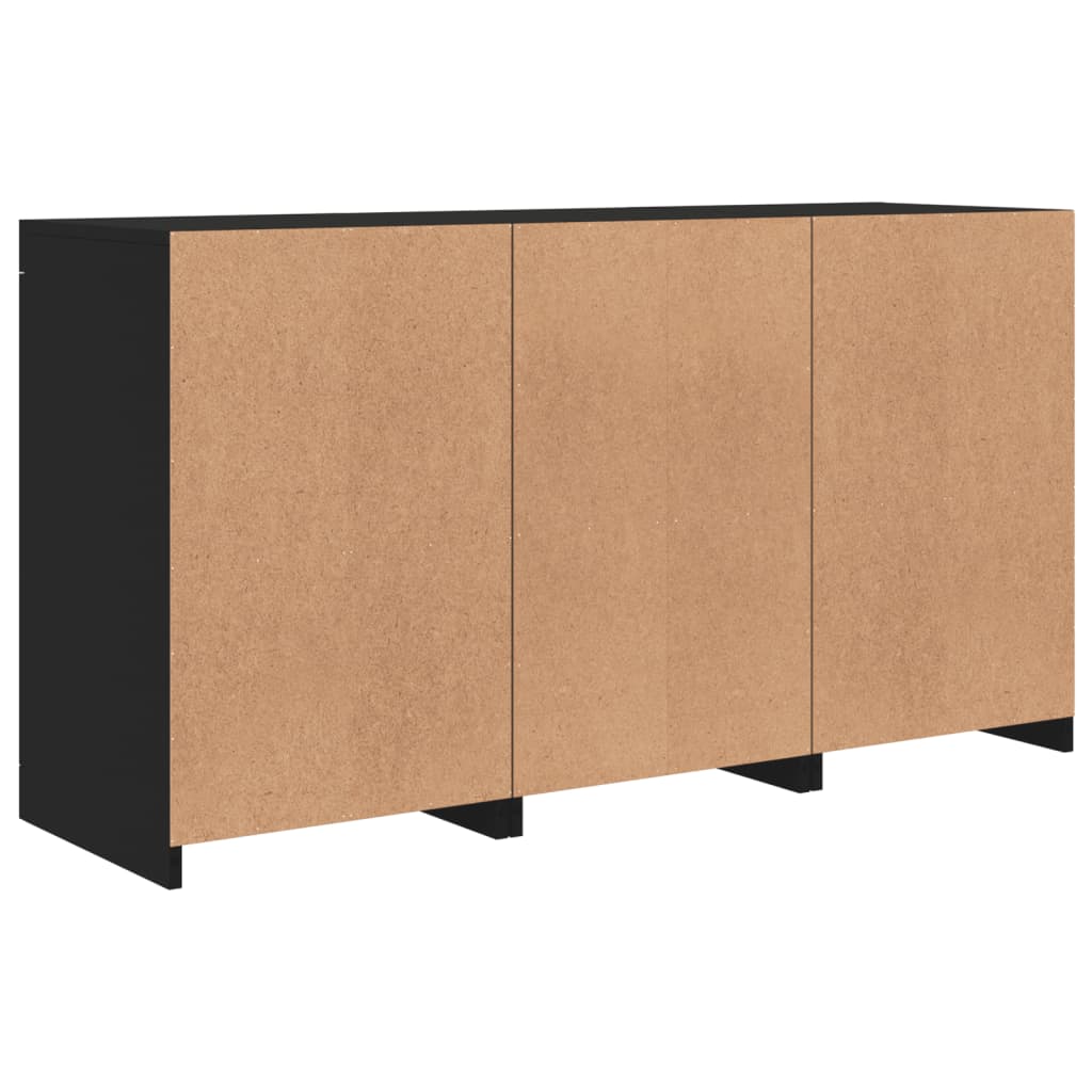 vidaXL Dressoir met LED-verlichting 123x37x67 cm wit